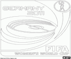 Logo de la Coupe du Monde 2011 Féminin de la FIFA. Le championnat du monde a eu lieu en Allemagne. Le Japon a remporté la finale contre les USA