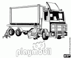 Décorez le camion avec remorque de Playmobil