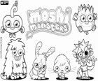 Tous les monstres de Moshi Monsters: Furi, Katsuma, Poppet, Zommer, Luvli, Diavlo
