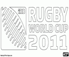 Logo Coupe du Monde de Rugby 2011. Elle est célébrée en Nouvelle-Zélande à partir 9 septembre au 23 octobre