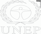 Logo PNUE, Programme des Nations Unies pour l'environnement. UNEP, sigle en anglais