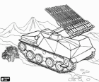 Véhicules tout-terrain militaire avec lance-missiles