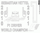 Sebastian Vettel, champion du monde de F1 pilote en 2010 et 2011 avec Red Bull Racing