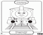 Percy, le plus jeune locomotive, le vert et avec le numéro 6. Percy est le meilleur ami de Thomas
