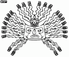 Masque du Soleil, masque rituel inca représentant le dieu Inti