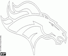 Logo Denver Broncos, équipe de football américain dans la division Ouest AFC, Denver, Colorado
