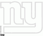 Logo New York Giants, équipe de football américain dans la division est de NFC, East Rutherford, New Jersey