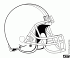 Un casque, logo Cleveland Browns, franchise de football américain dans la division Nord de l'AFC, Cleveland et Berea, Ohio