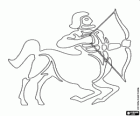 Sagittaire. Le centaure, l'archer. Neuvième signe du zodiaque. Nom latin est Sagittarius