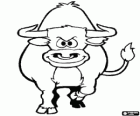 Un taureau agressif
