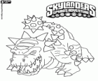Skylander Bash, le dinosaure redoutable. Skylanders Terre