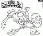 Skylander Chop Chop, un guerrier dur avec épée et bouclier. Skylanders Morts vivants