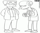 Charles Montgomery Burns et Waylon Smithers, propriétaire de la centrale nucléaire de Springfield et son assistant