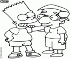 Bart Simpson et Milhouse Van Houten, deux grands amis