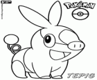 Gruikui ou Tepig, ce porc est le pokémon initiale type feu de Teselia. Pokabu