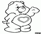 Grosbisou, le petit ours avec un coeur sur le ventre