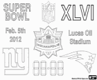 Super Bowl 2012. New England Patriots vs. Giants de New York. Lucas Oil Stadium, Indianapolis, 5 février 2012