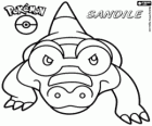 Mascaïman ou Meguroko, un crocodile de pokémon type sol et ténèbres. Mascaïman évolue à Escroco et Crocorible