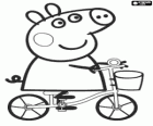 Peppa Pig avec son vélo