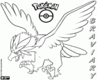 Gueriaigle, pokémon vol, un pokémon ressemblant à Aigle. Dernière évolution de Furaiglon. Woguru