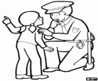 La police aide les enfants