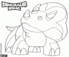 Gabu, Chomp, le dinosaure plus fort de l'équipe-D, le triceratops de Dinosaur King
