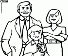Une famille composée d’un père, une mère et un fils