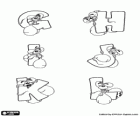 Majuscules de G à D, lettres de le petit souris