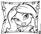Visage d'une belle jeune fille Bratz