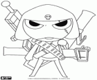 Caporal Giroro, un expert en armes de la serie anime Sergeant Grenouille ou Sergent Keroro