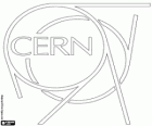 Logo de CERN. Laboratoire de recherche plus grand du monde en physique des particules