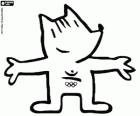 Cobi. Mascotte pour les Jeux olympiques de Barcelone en 1992. Berger catalan par Javier Mariscal