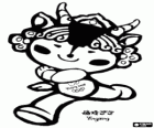 Yingying, une antilope du Tibet. Mascotte des Jeux de Beijing 2008