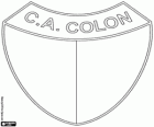 Emblème du Club Atlético Colón de Santa Fe. Club argentin de football