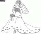 Barbie est la mariée. Barbie avec la robe de mariée