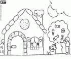Hansel et Gretel à manger les bonbons de la maison de sucre