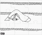 Casse-tête de sport aquatique. Puzzle de Nageur pratiquant la nage libre ou crawl