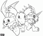 Digimon : Nicolas, Agumon et Agumon