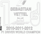 Sebastian Vettel, le plus jeune pilote de F1 trois champion du monde en 2010, 2011 et 2012