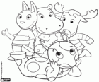 Uniqua, Austin, Tasha et Tyrone, quatre des amis du jardin, les Backyardigans, Les Mélodilous