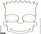 Masque au visage de Bart Simpson pour le carnaval
