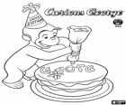 Georges le petit curieux, Curious George avec le gâteau d'anniversaire