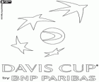 Logo de la Coupe Davis avec le sponsor BNP Paribas
