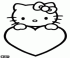 Hello Kitty au grand coeur