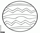 Oeuf de Pâques décoré de lignes