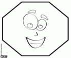 Octogone avec visage