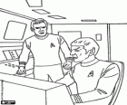 Le Capitaine Kirk et M. Spock dans l'Enterprise. Principaux personnages Star Trek