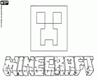 Logo de Minecraft avec le visage d'un Creeper