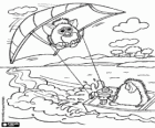 Deux Furbys à pratiquer le deltaplane avec remorque de bateau
