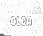 Olga, nom d'origine nordique, dérivé de Helga. Sa signification est bénie